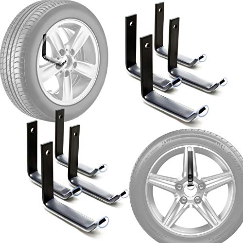 Wiltec Supporto Pneumatici Parete 8 ganci portagomme 25 kg