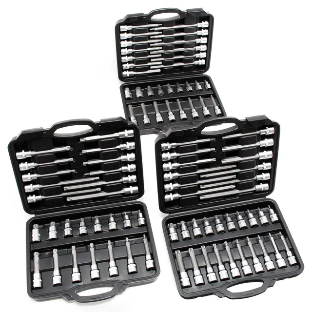 Wiltec set chiavi a bussola 88 pz 1/2" 3 valigette