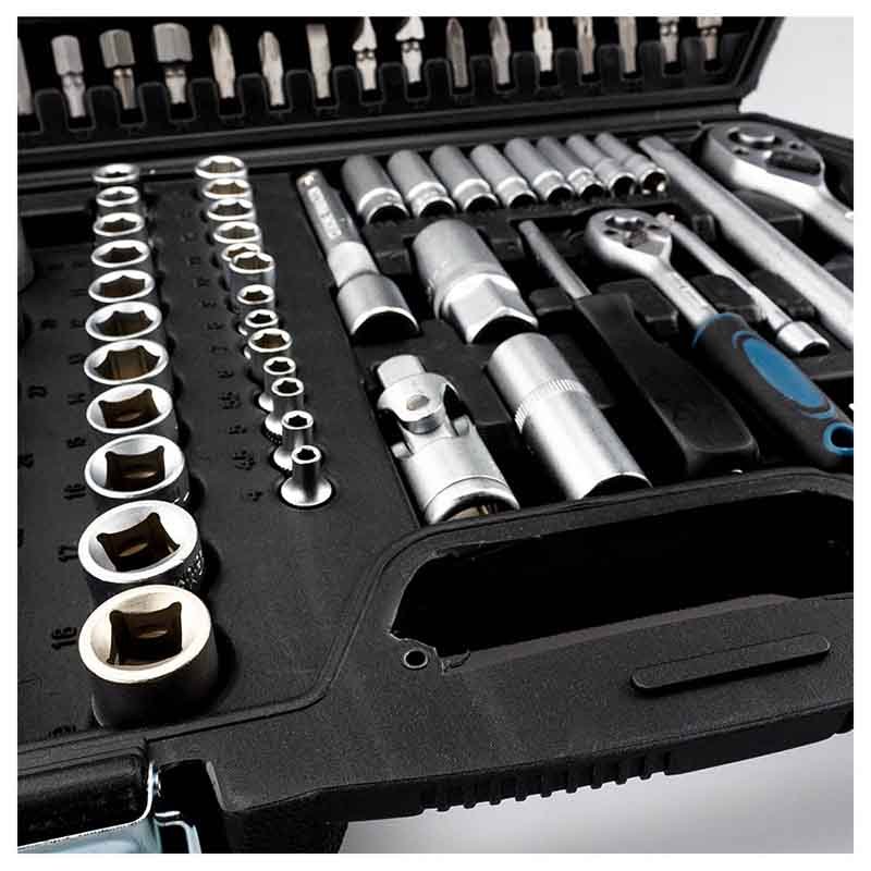Bormann Set Bussole con Chiavi 110 Pezzi 1/2" 1/4"