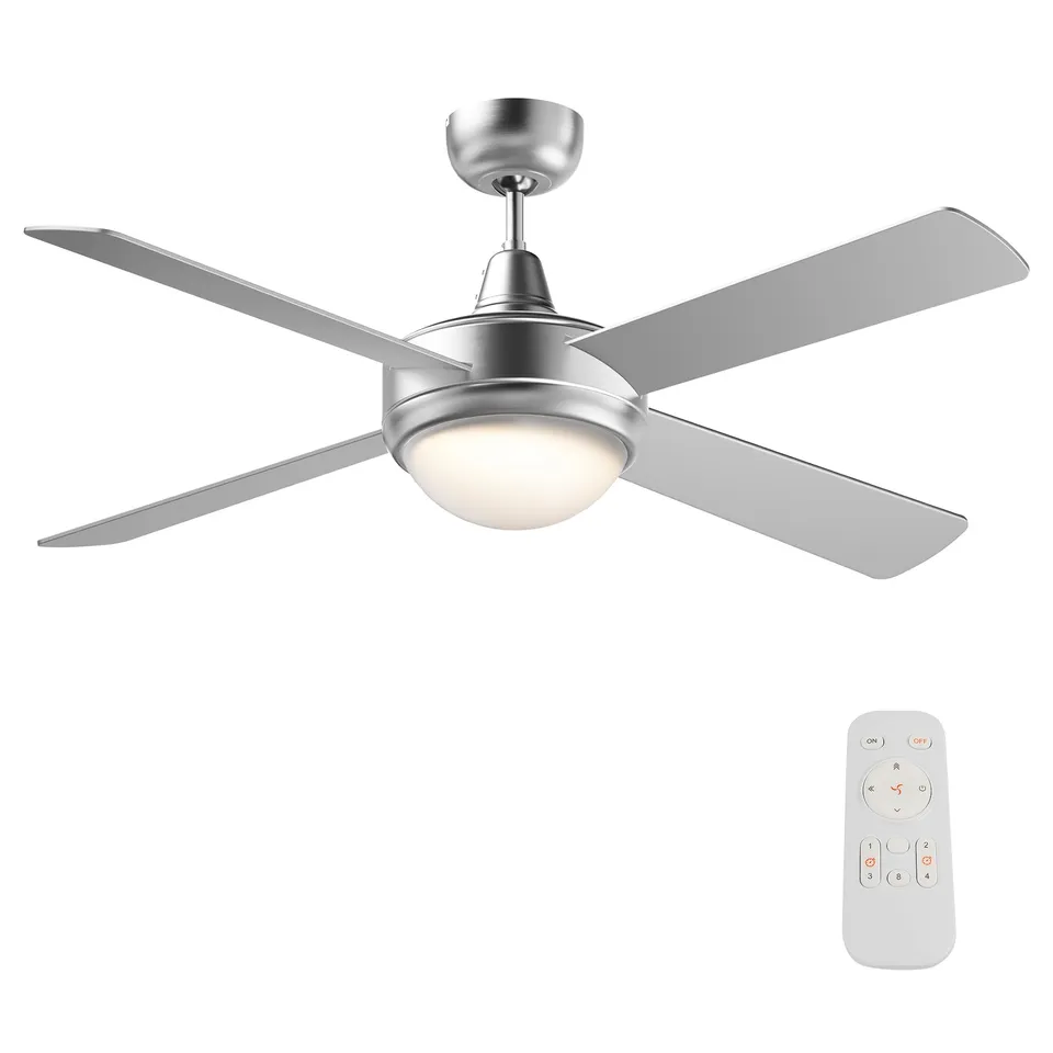 Wiltec Ventilatore Soffitto 130 cm lampadario 4 pale 65 W