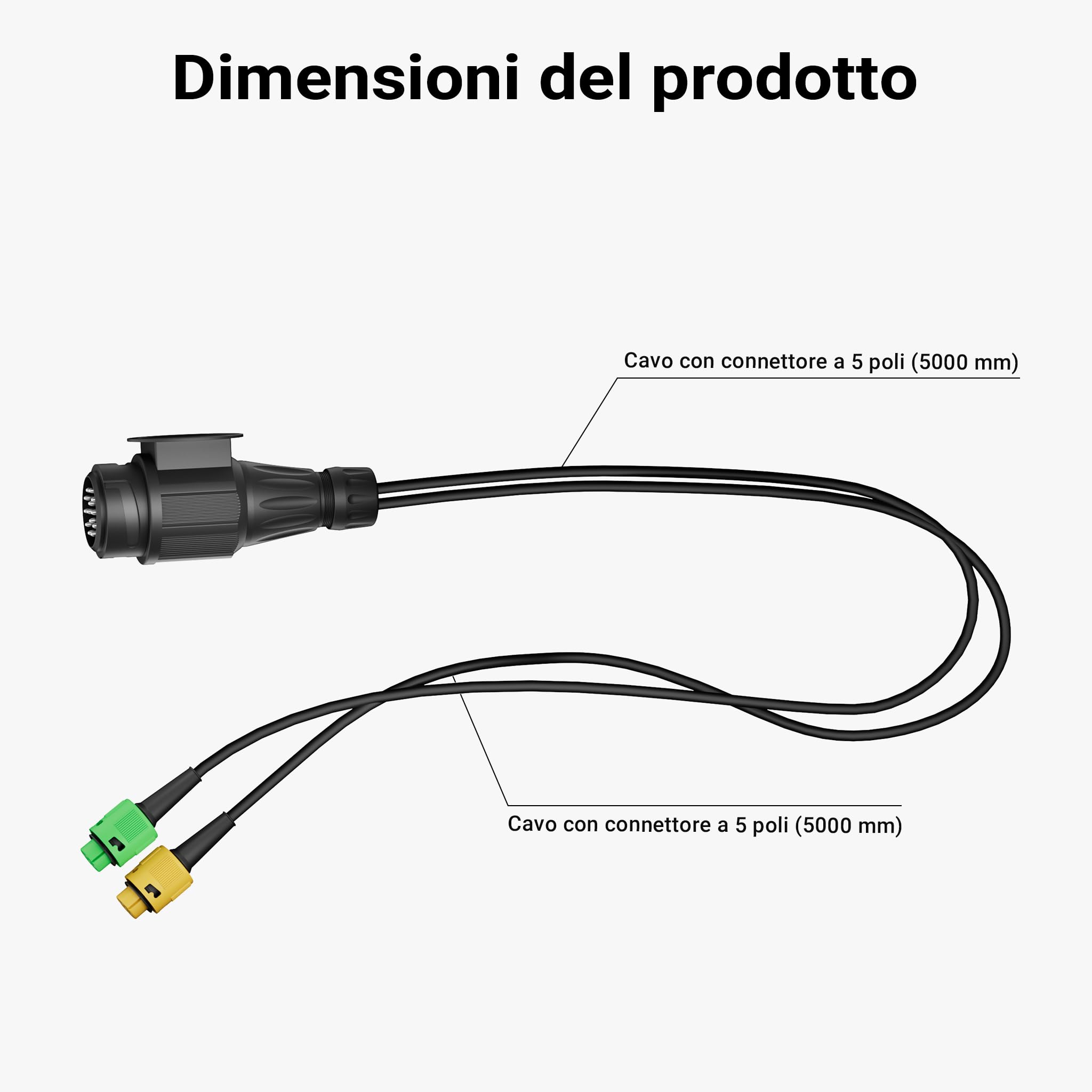 Wiltec XPOtool Cavo Rimorchio 13 Poli 5 m Luci