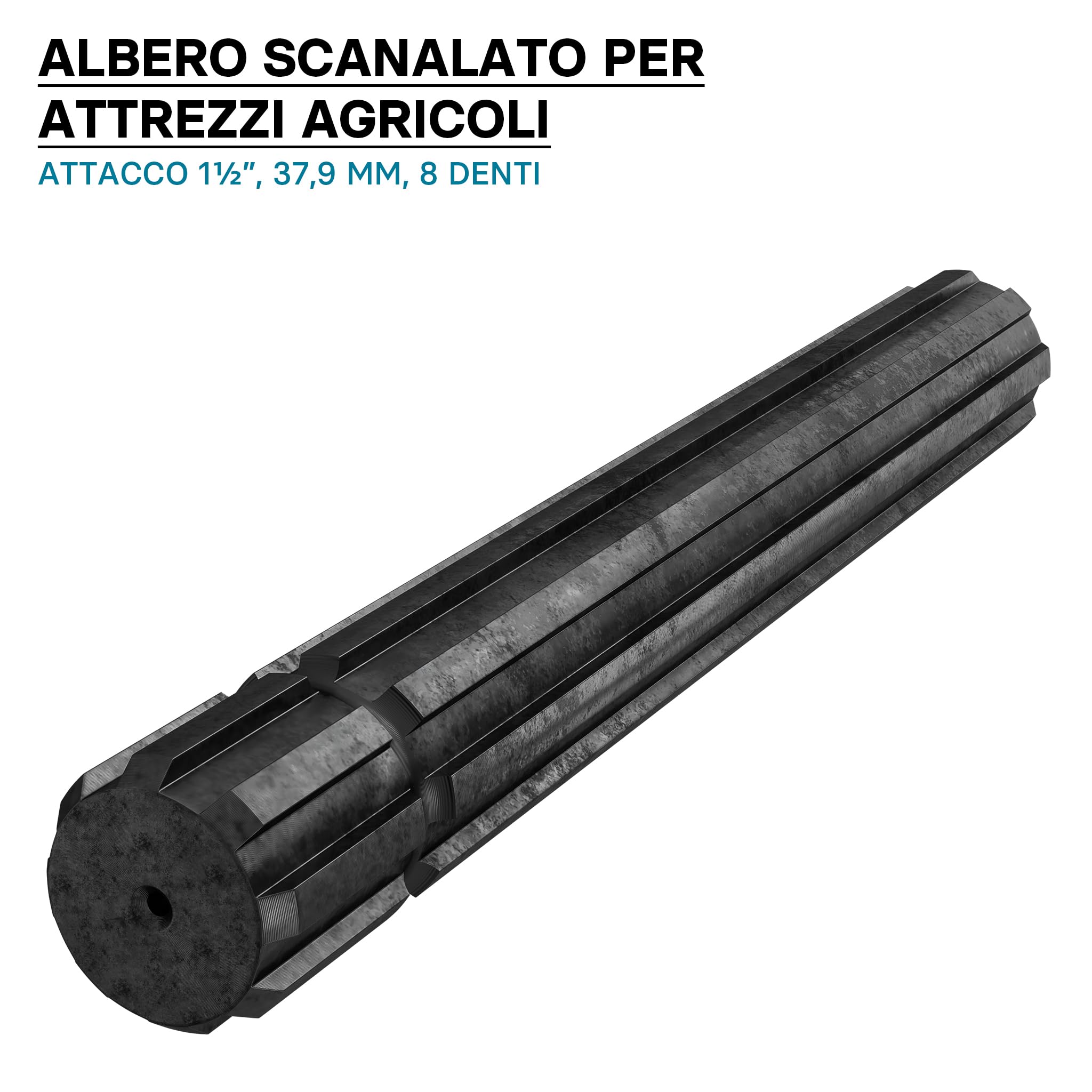 Wiltec GT1 albero scanalato cardano 300 mm 8 denti