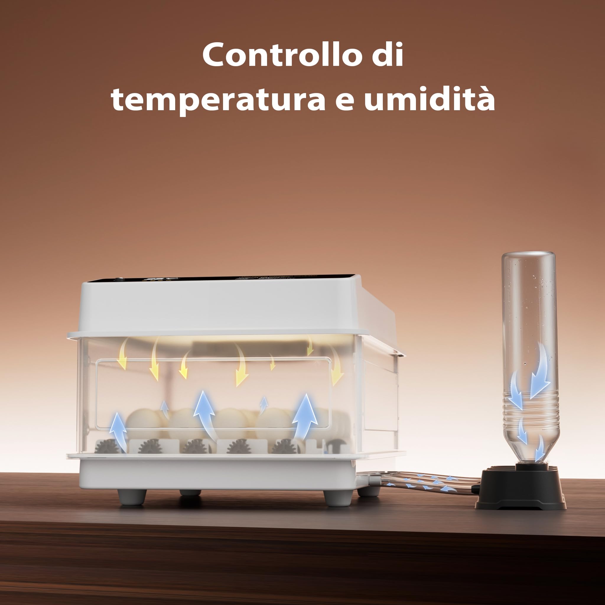 Wiltec Fudajo incubatrice automatica 24 uova 80W