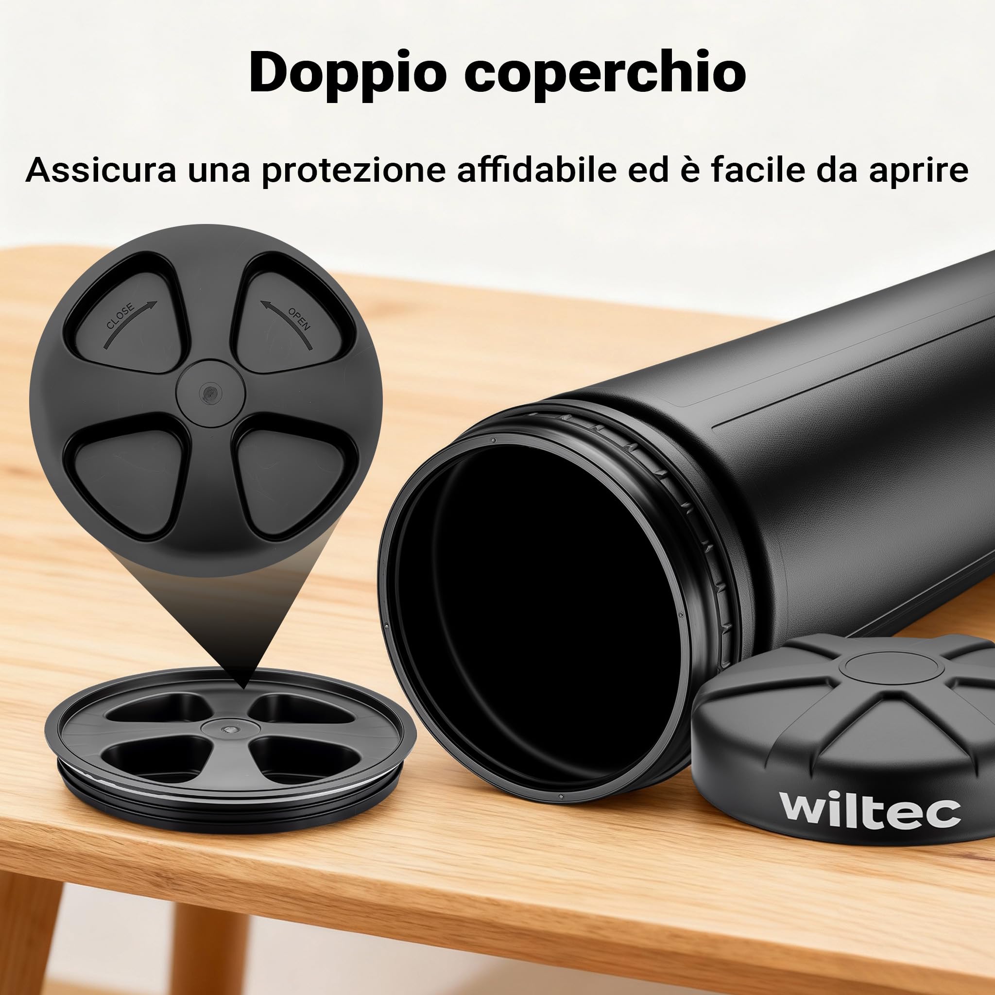 Wiltec Valigetta Porta Armi Rigida 120x32x32 cm con Ruote