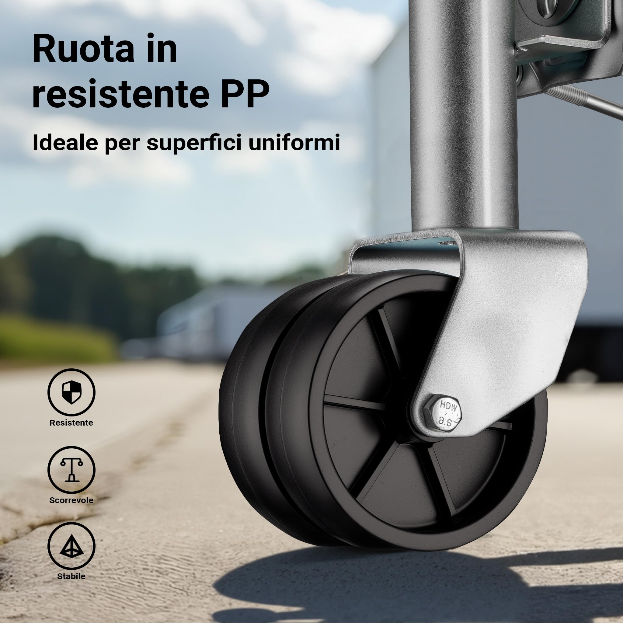 Wiltec Servotimone Ruota Doppia 680kg 27cm