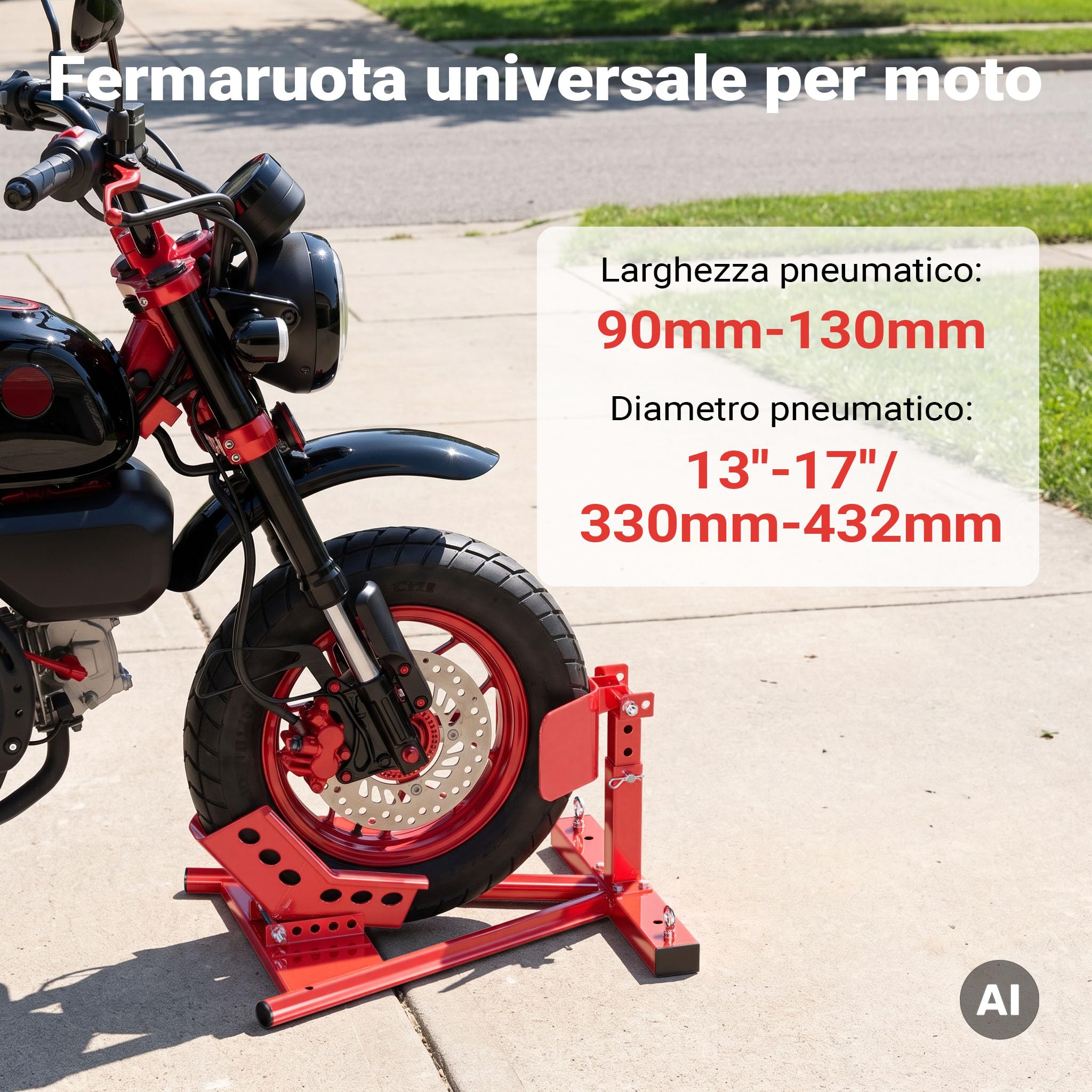Wiltec Ruota anteriore 1 cavalletto moto acciaio