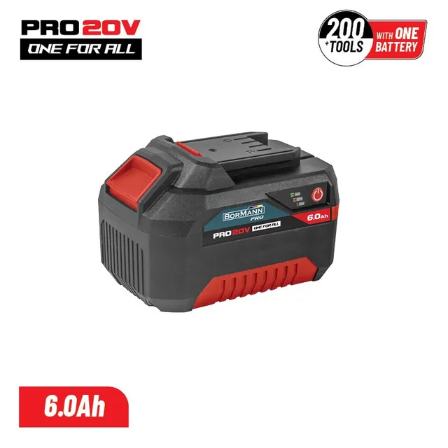 Bormann Pro 20V batteria Li-Ion 6,0Ah lunga durata