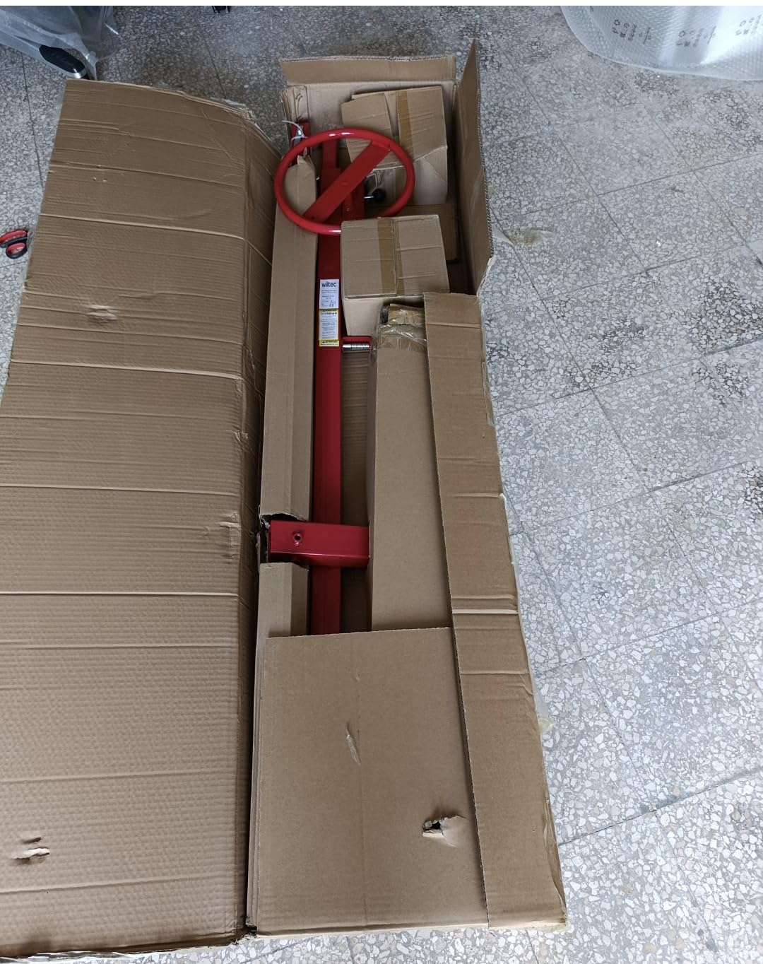 Wiltec XPOtool alzalastre XXL giallo 68 kg 487 cm