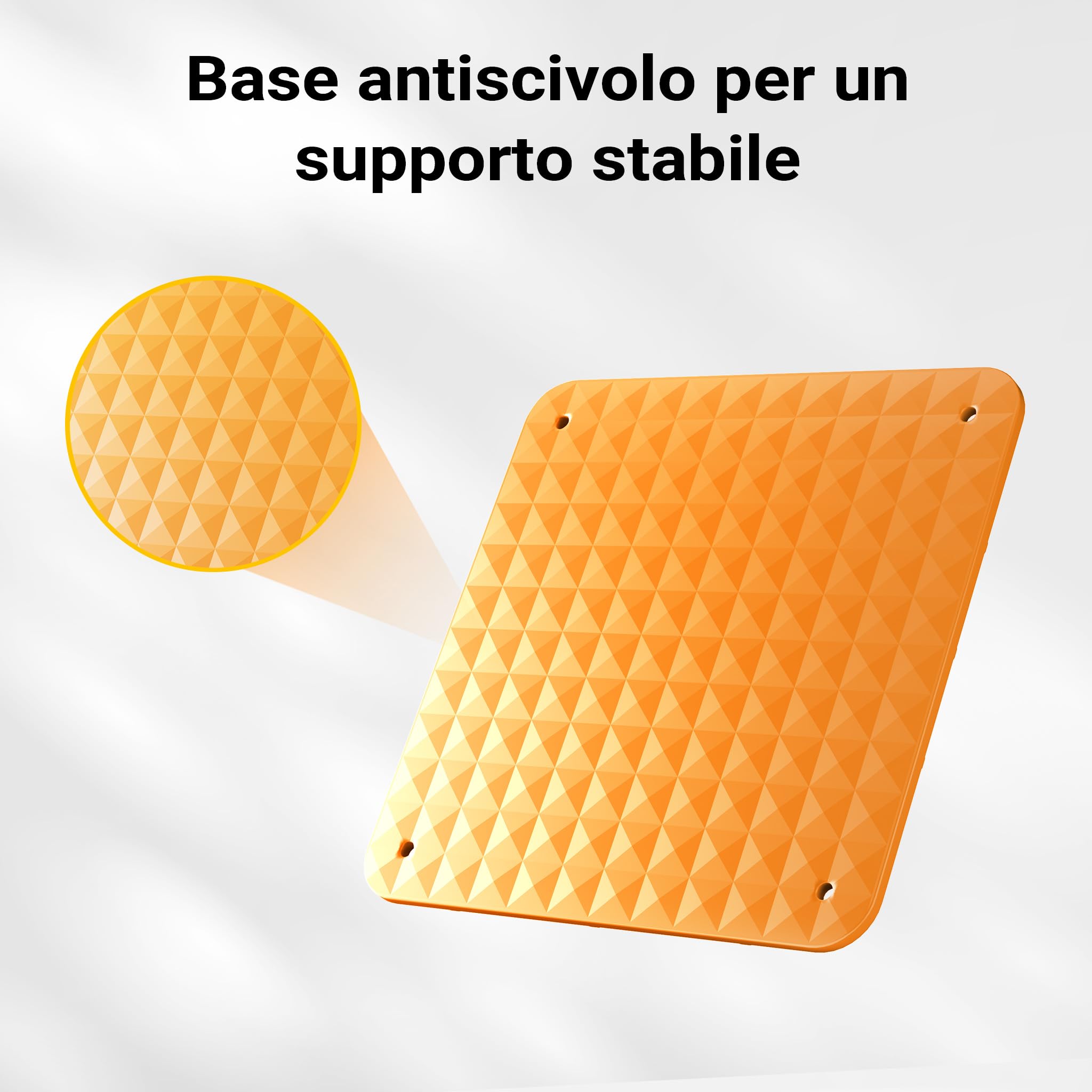 Wiltec 290x290 mm piastra appoggio binda arancione fuoristrada