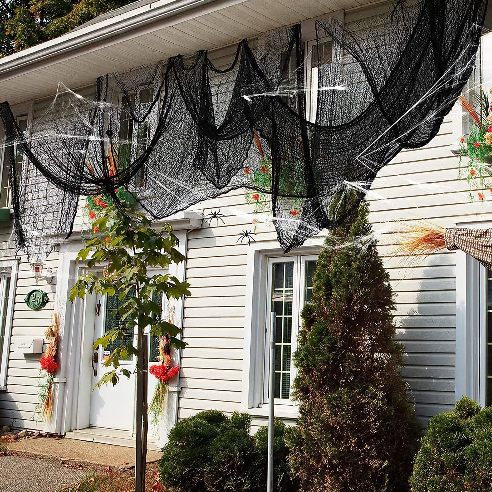 Wzone Panno Nero Halloween garza 215x500 cm cotone