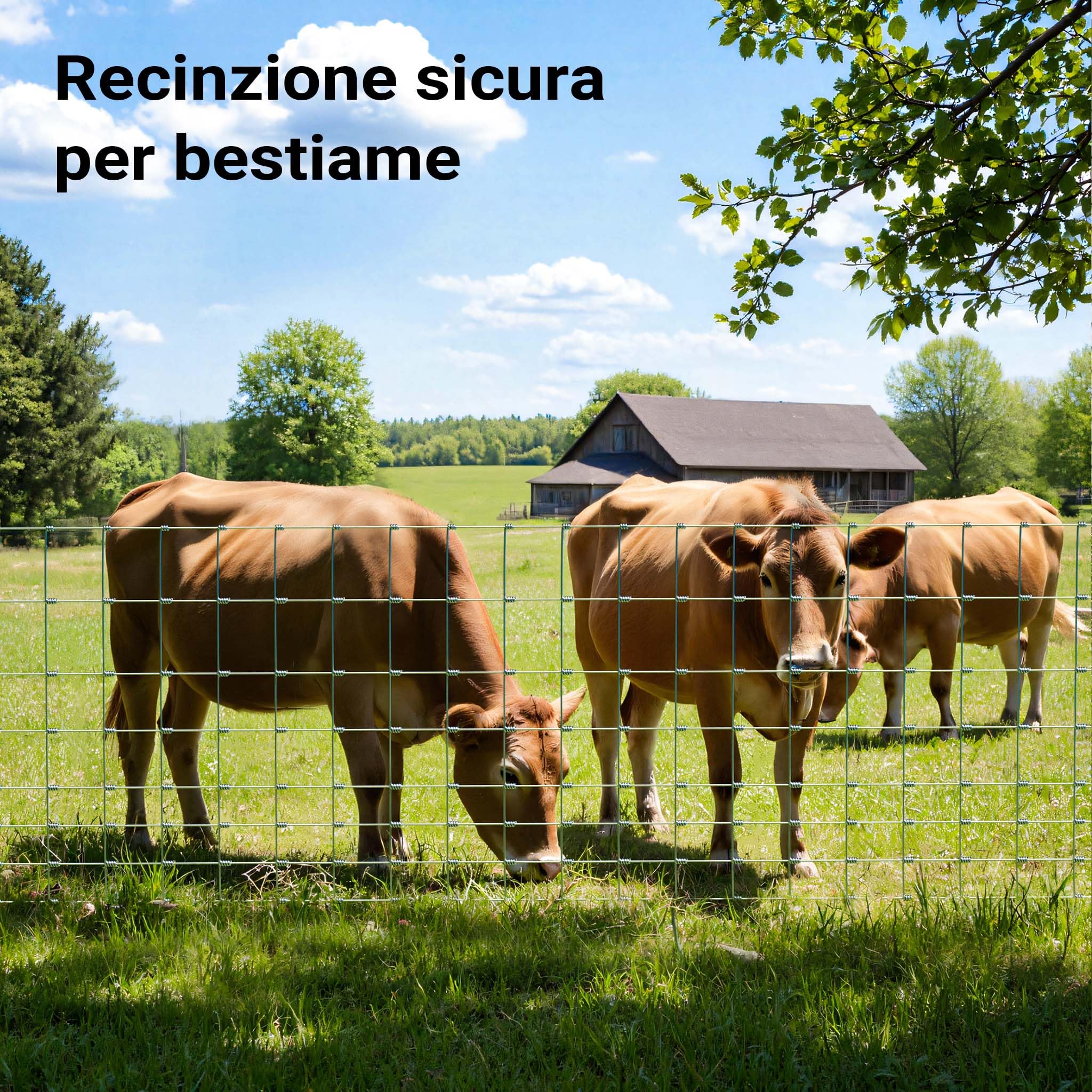 Wiltec 64386 recinto selvaggina 50 m rete alta 100 cm