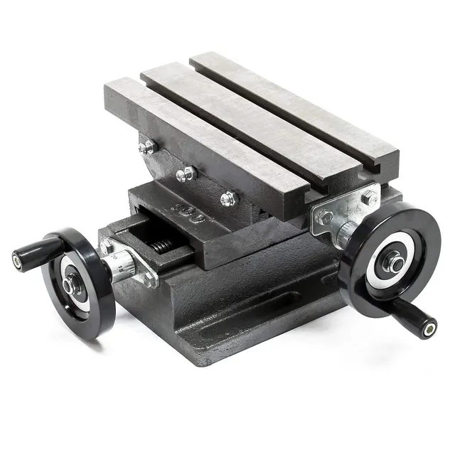 Wiltec Tavola a Croce 220x100 mm per Fresatura in Ghisa