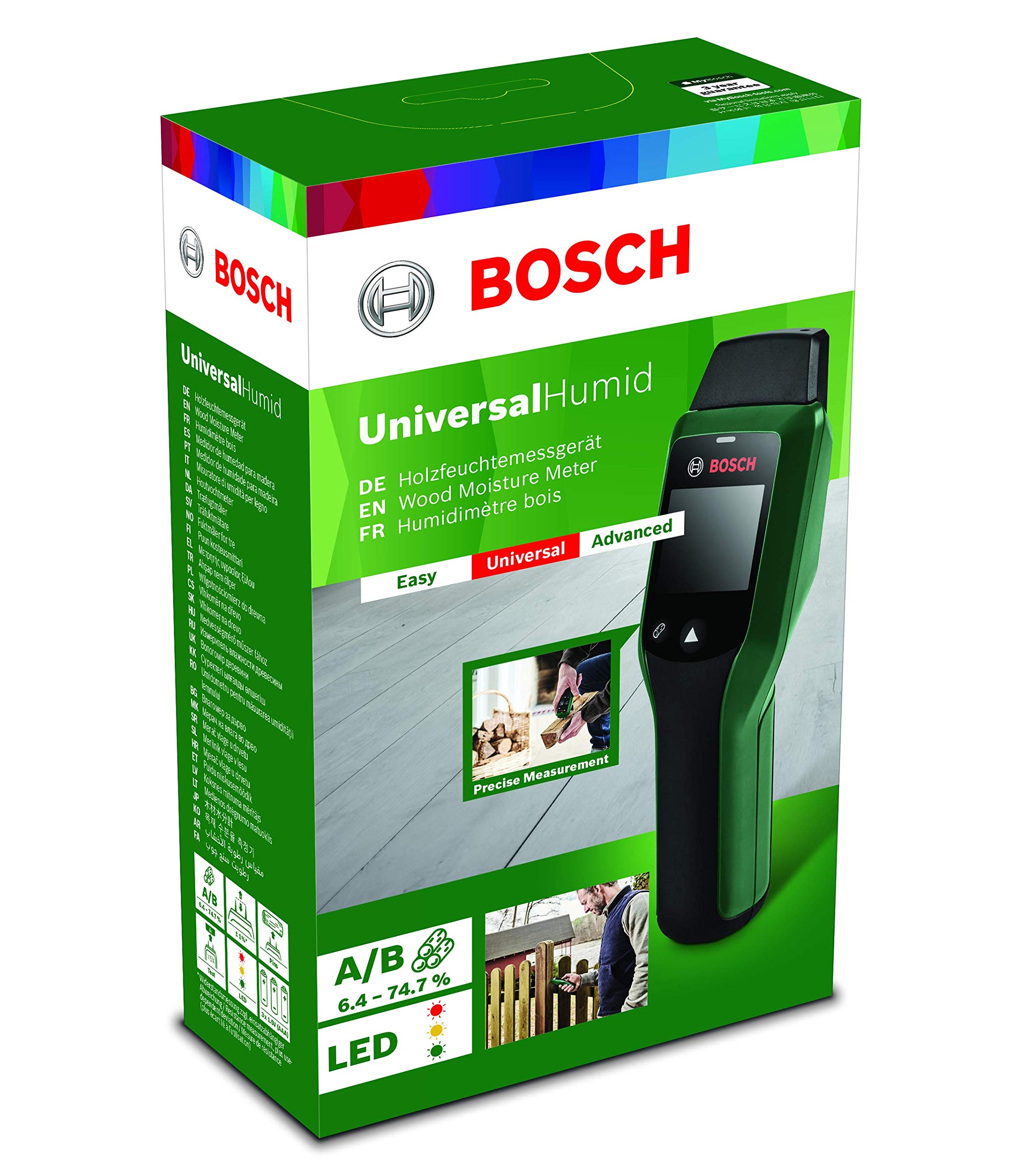 Bosch UniversalHumid misuratore umidita legno a spilli LED