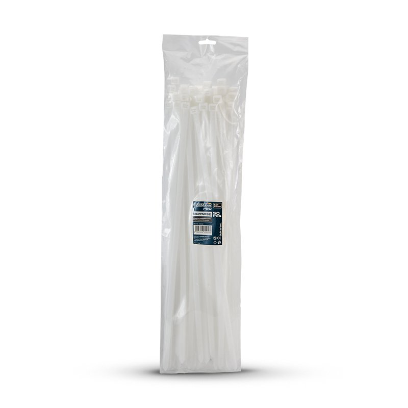 Bormann Fascette Nylon Bianche 9x450 mm 50 Pezzi