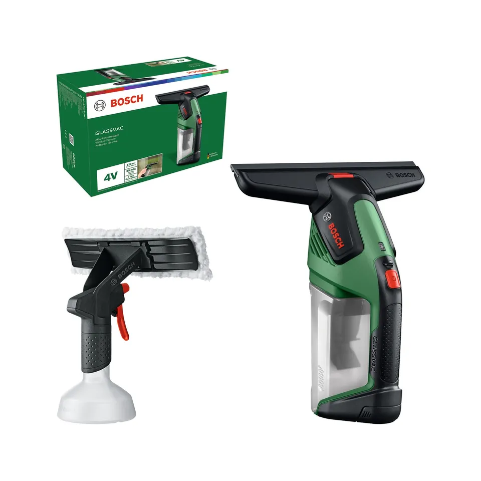 Bosch GLASSVAC lavavetri a batteria con spray e panno
