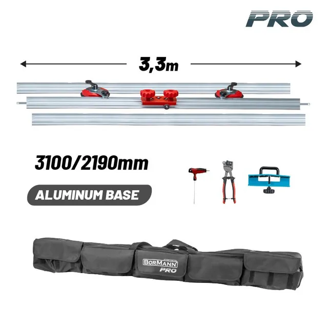 Bormann Pro BTC4550 Tagliapiastrelle XL 3,3 m Alluminio