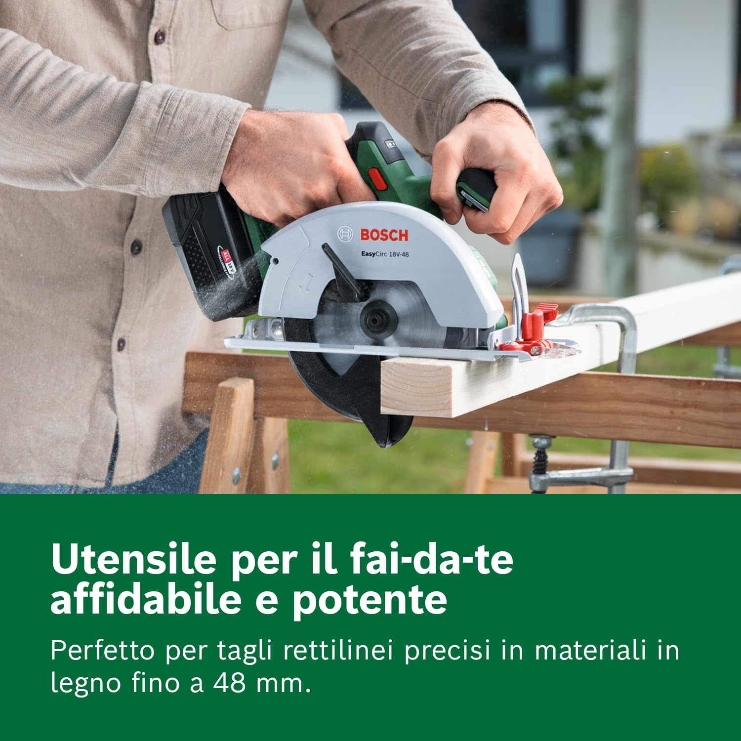 Bosch EasyCirc 18V-48 sega circolare batteria 48 mm senza batteria