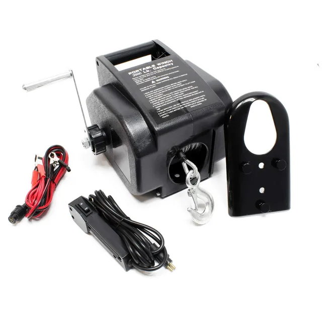Wiltec verricello elettrico 12V 4990 kg fune 10,5 m