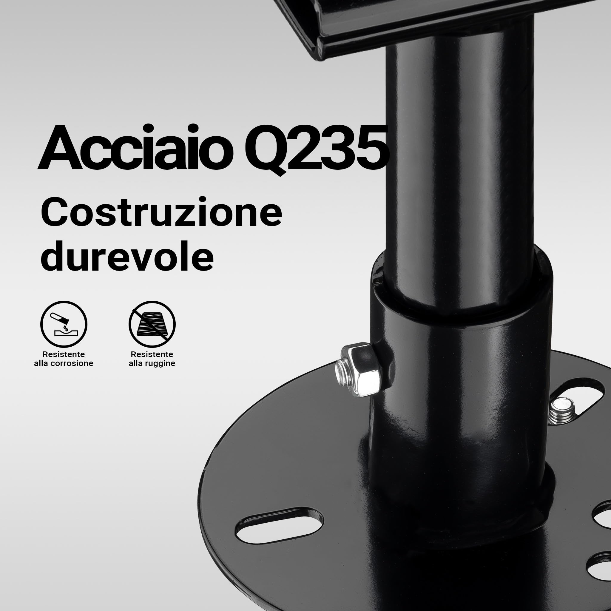 Wiltec Supporto Binda Ruota Scorta 5-6,75" Acciaio Off-Road
