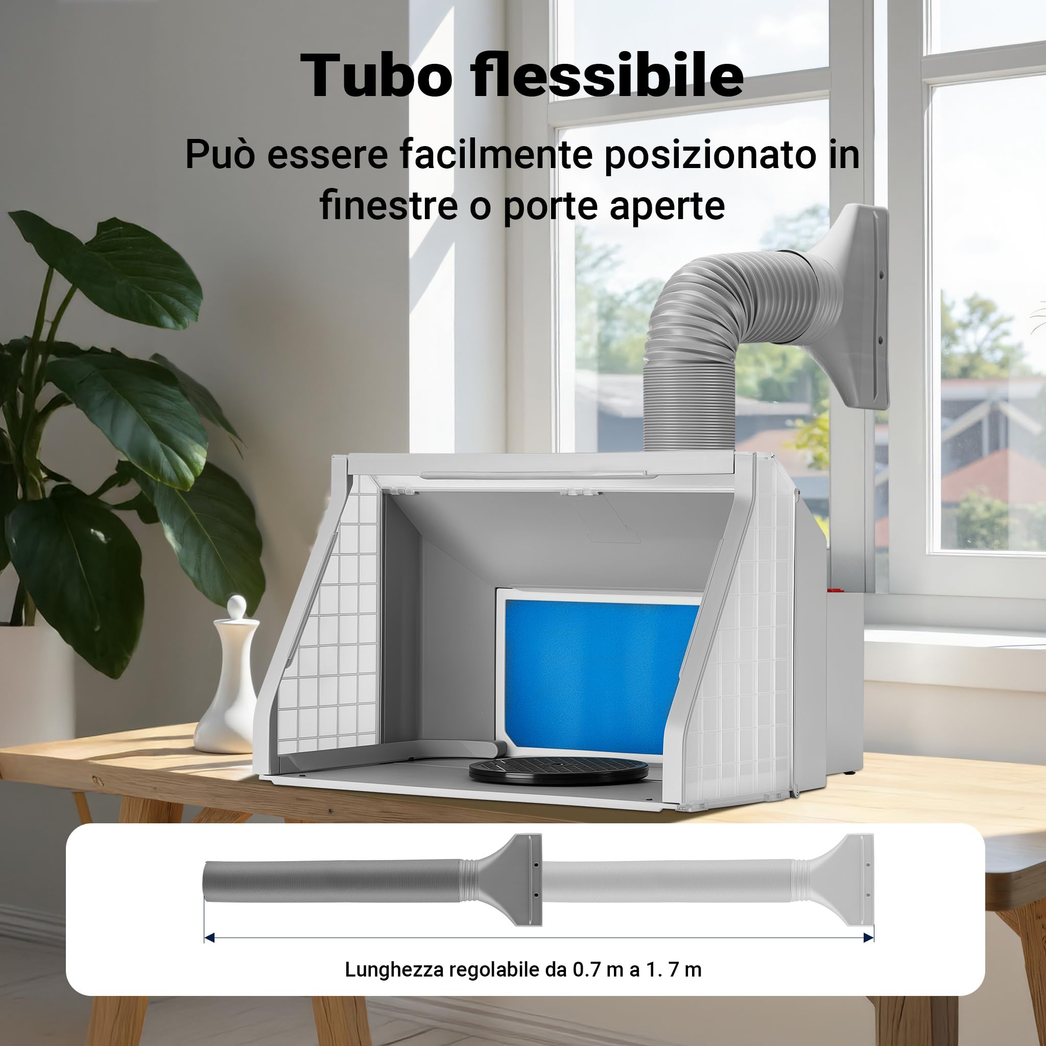 Wiltec Cabina Verniciatura 9 m³/min LED Doppia Ventola