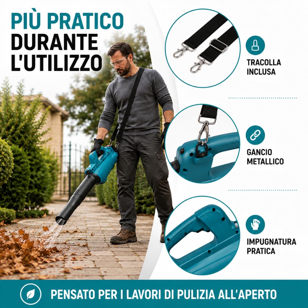 De Rosa Shop Soffiatore Batteria 72V 2x4.0Ah 6 Velocità