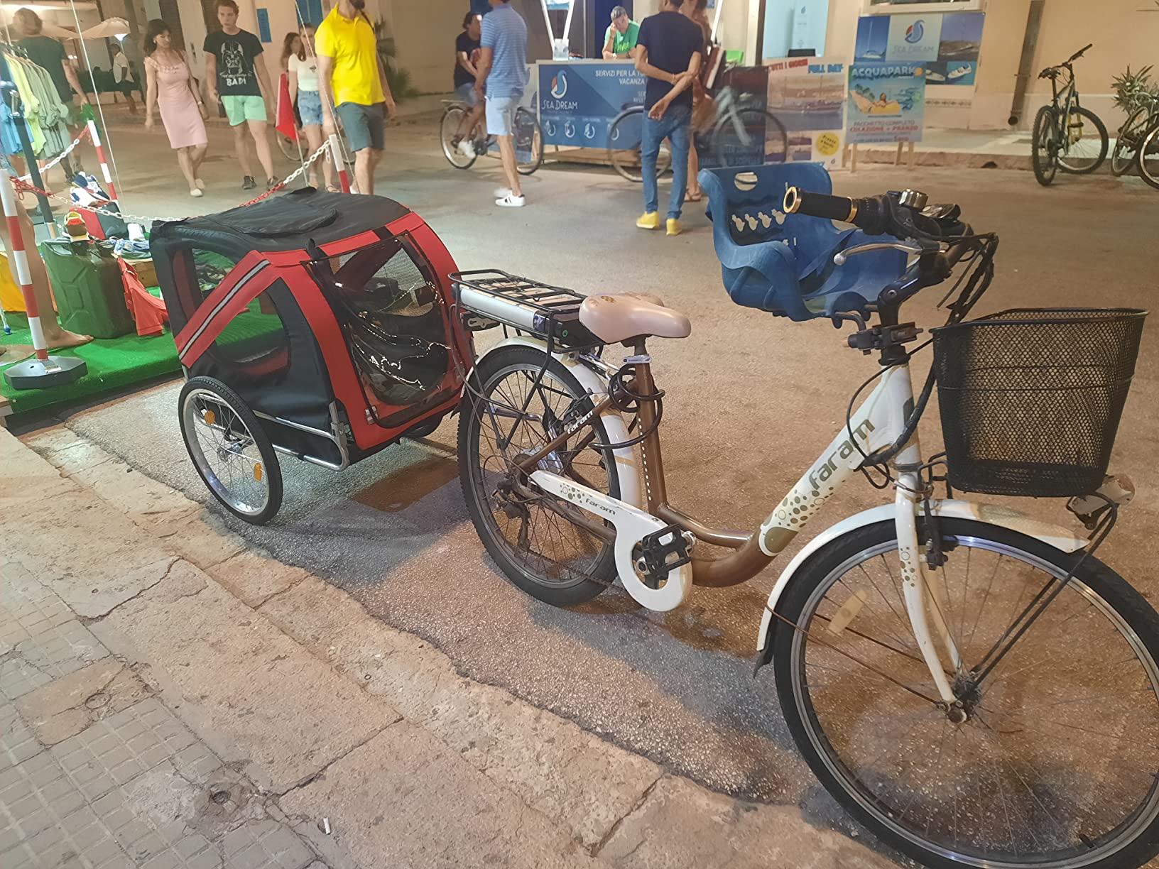 Wiltec Rimorchio Bici per Cani 40 kg con Parapioggia