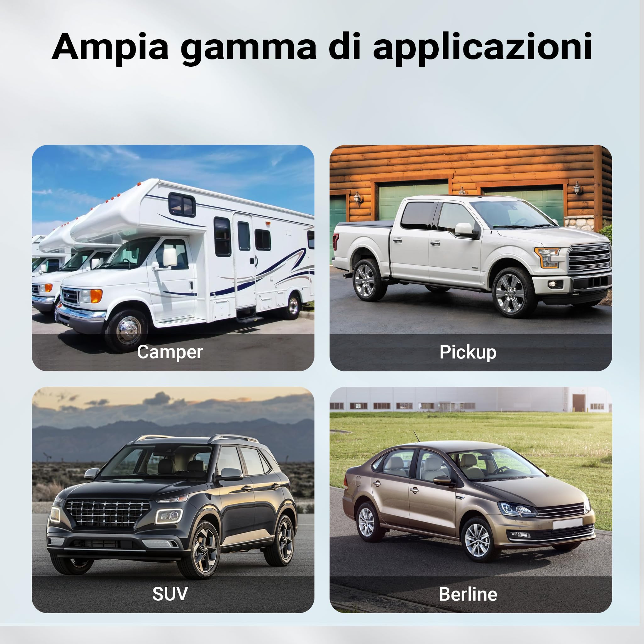Wiltec specchietto retrovisore camper 120x180 mm con cinghie