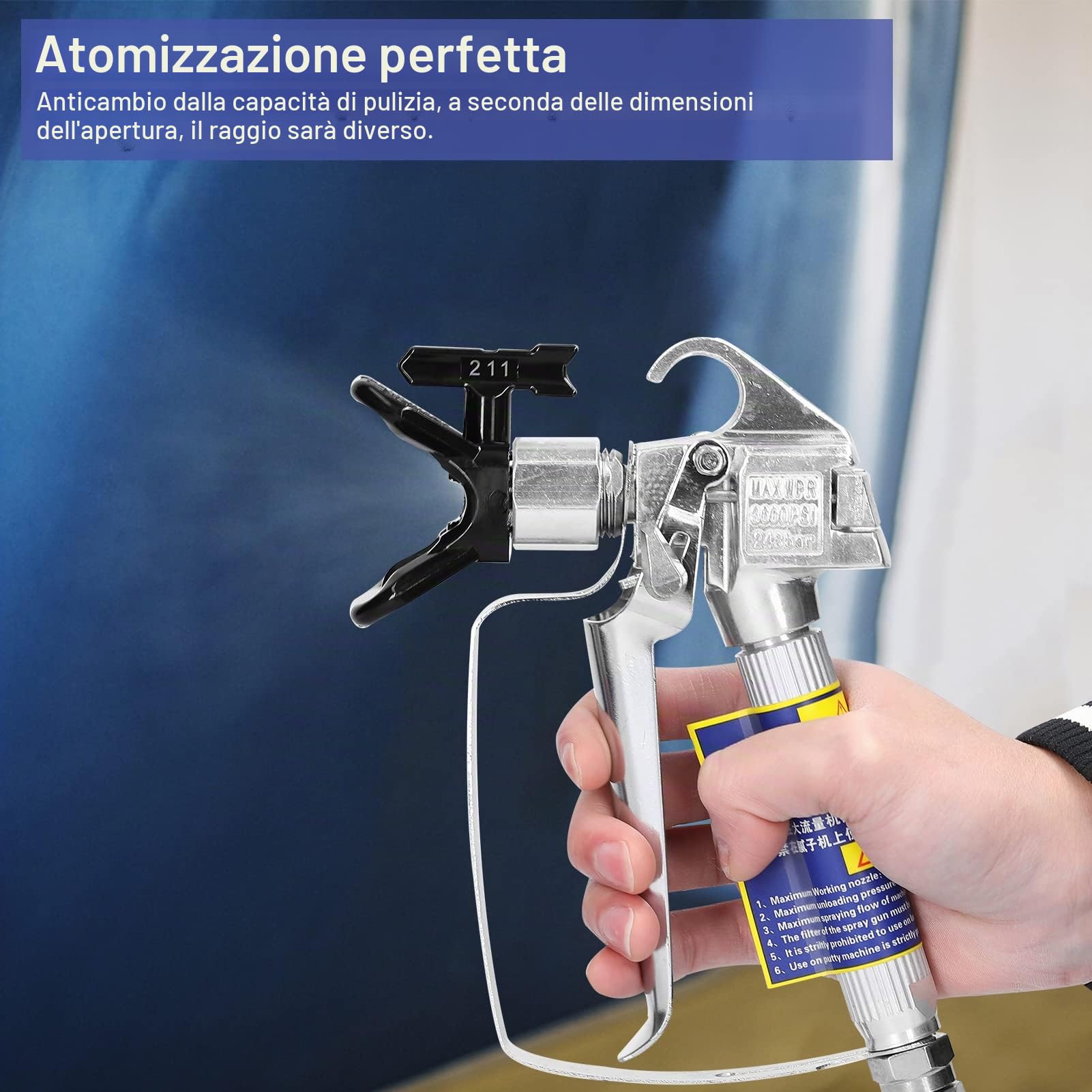 Weytoll Set Ugelli Airless 6 Pezzi 211-523 Nero