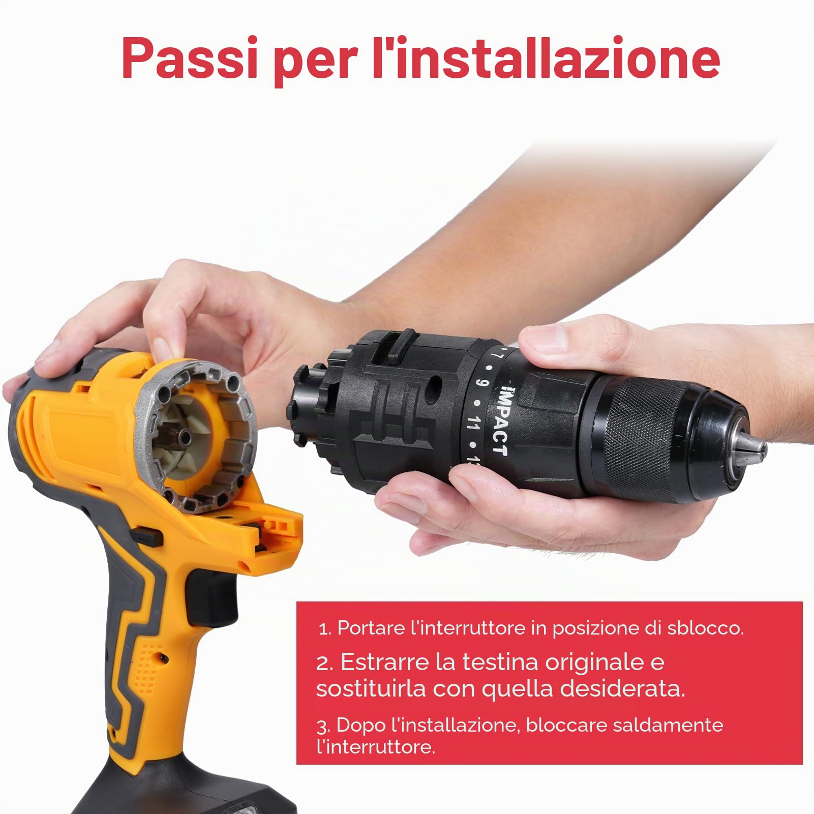 Weytoll Kit Utensili 20V Trapano+Smerigliatrice Senza Batteria