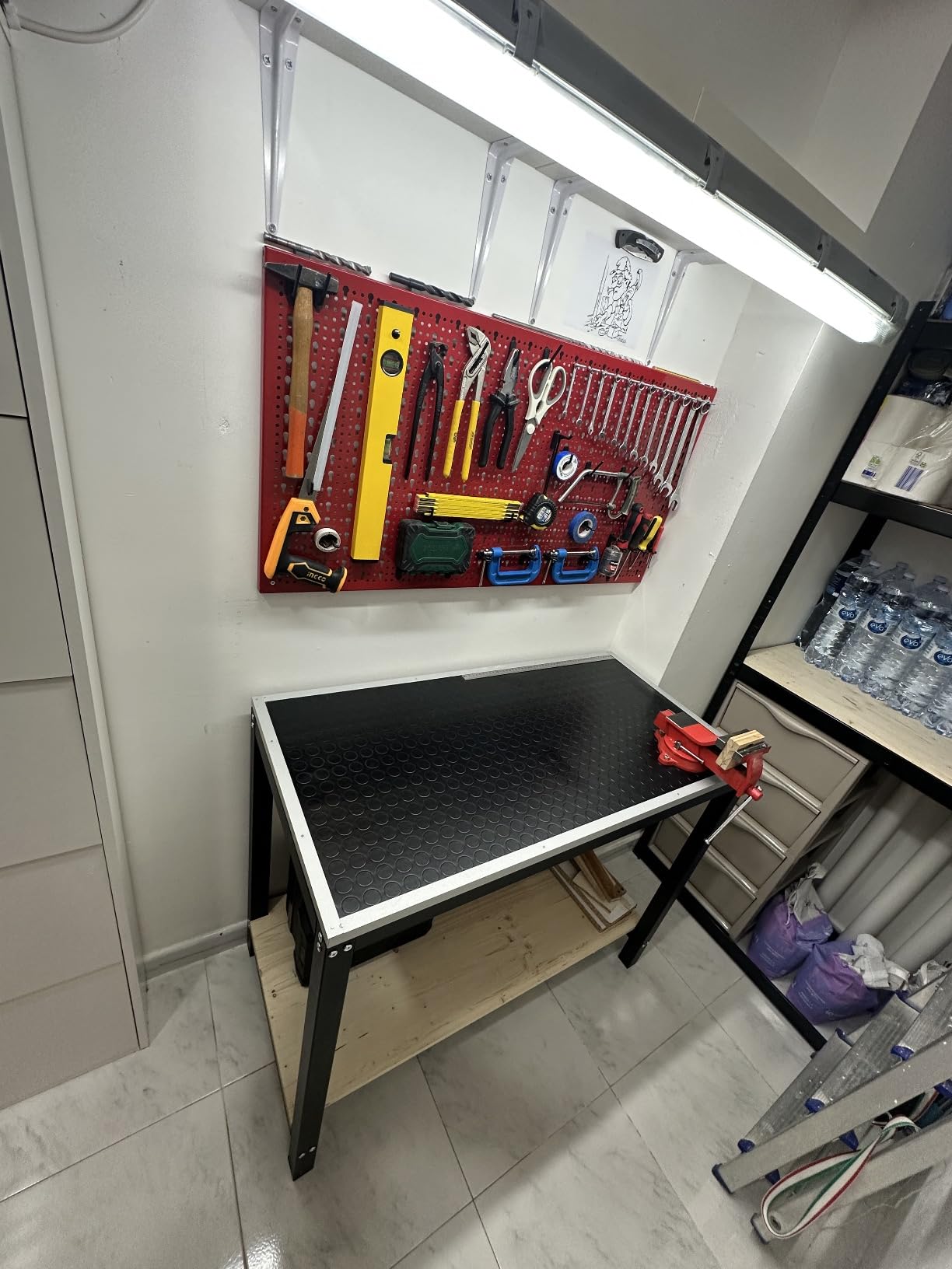 Wiltec Telaio Banco Lavoro Acciaio 150x50x80 cm