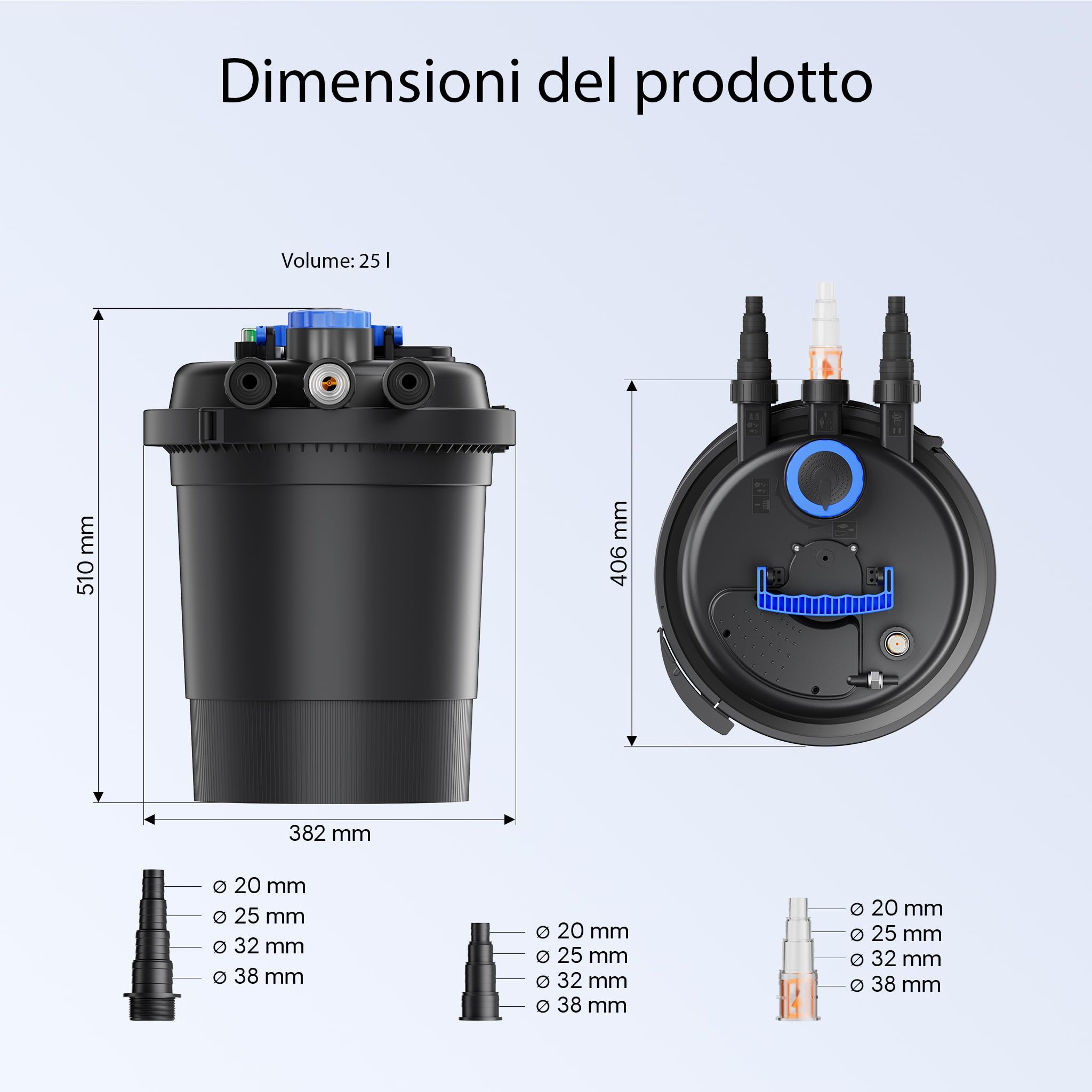 SunSun CPF-250 filtro laghetto pressione 10000 L 11W UVC