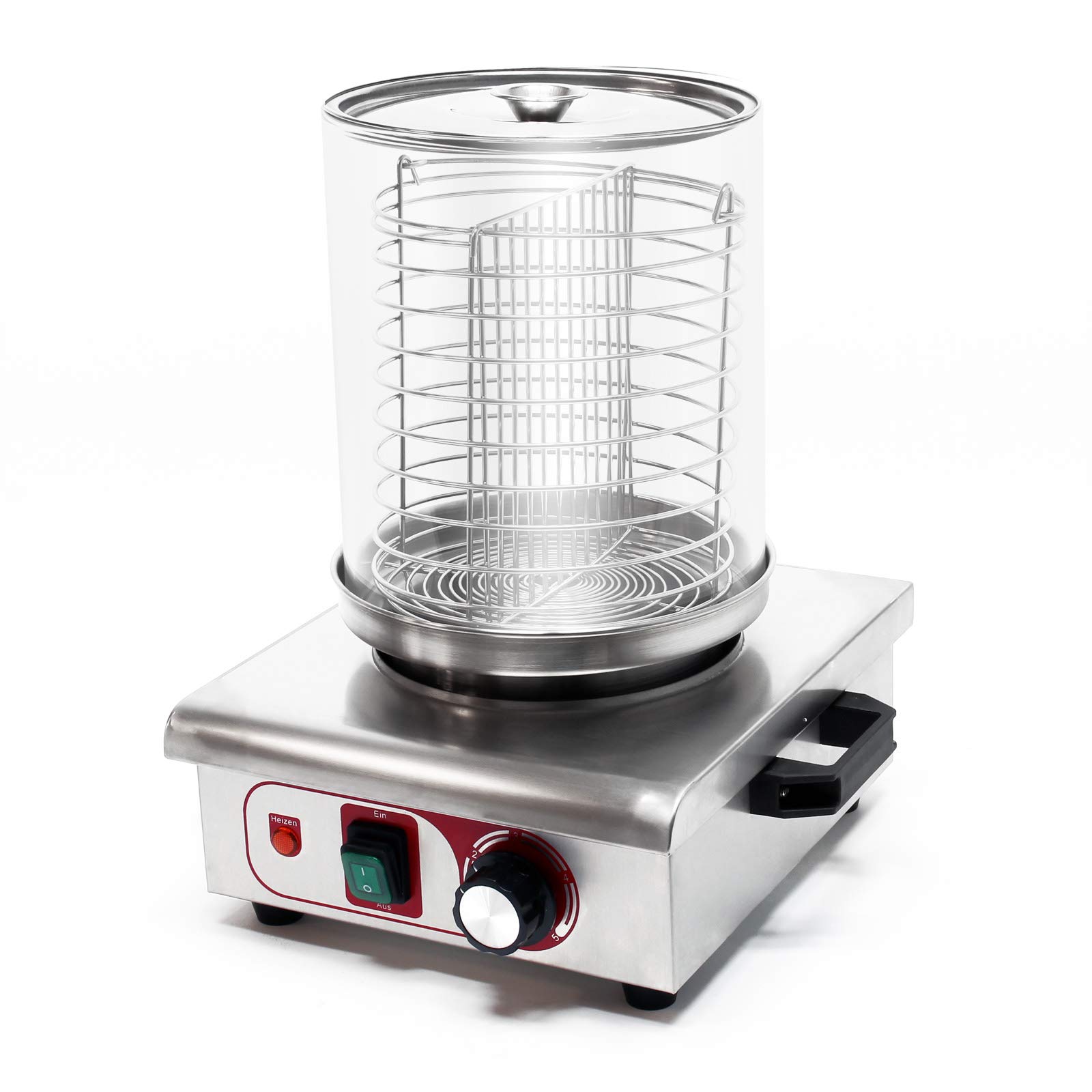 Wiltec Macchina cuoci wurstel vapore 450W hot dog