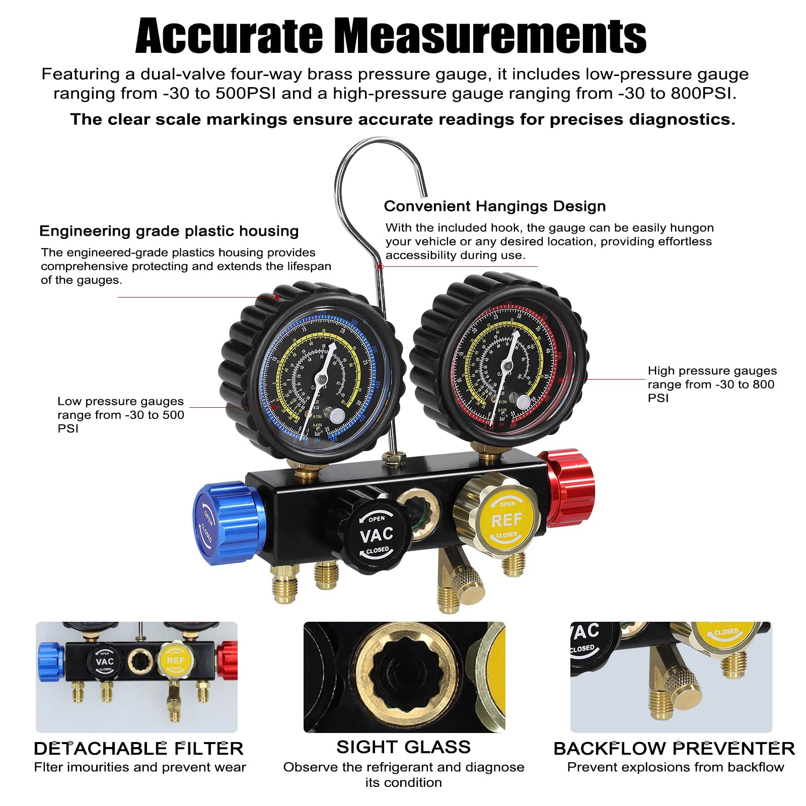 Weytoll Kit Ricarica Aria Condizionata Auto R134a 4 Vie 1,5 m