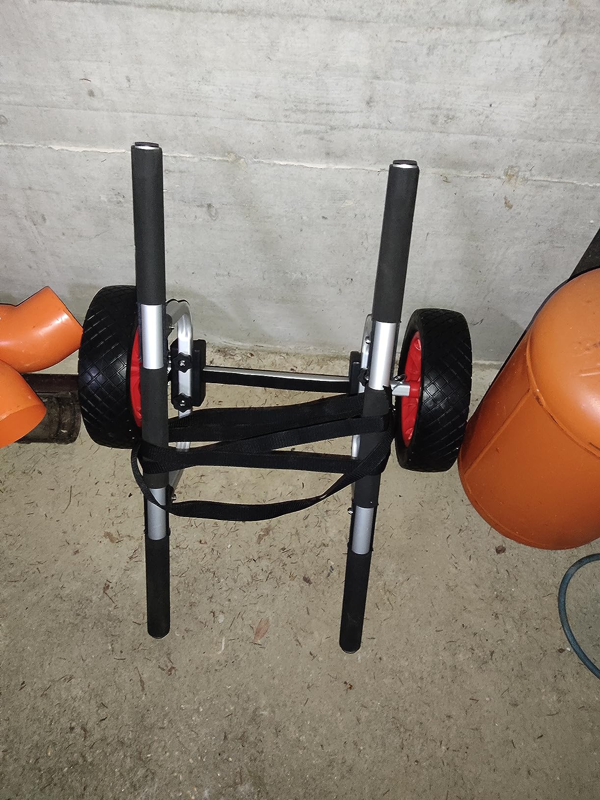 Wiltec Carrello kayak alluminio ruote PU 31 cm 90 kg