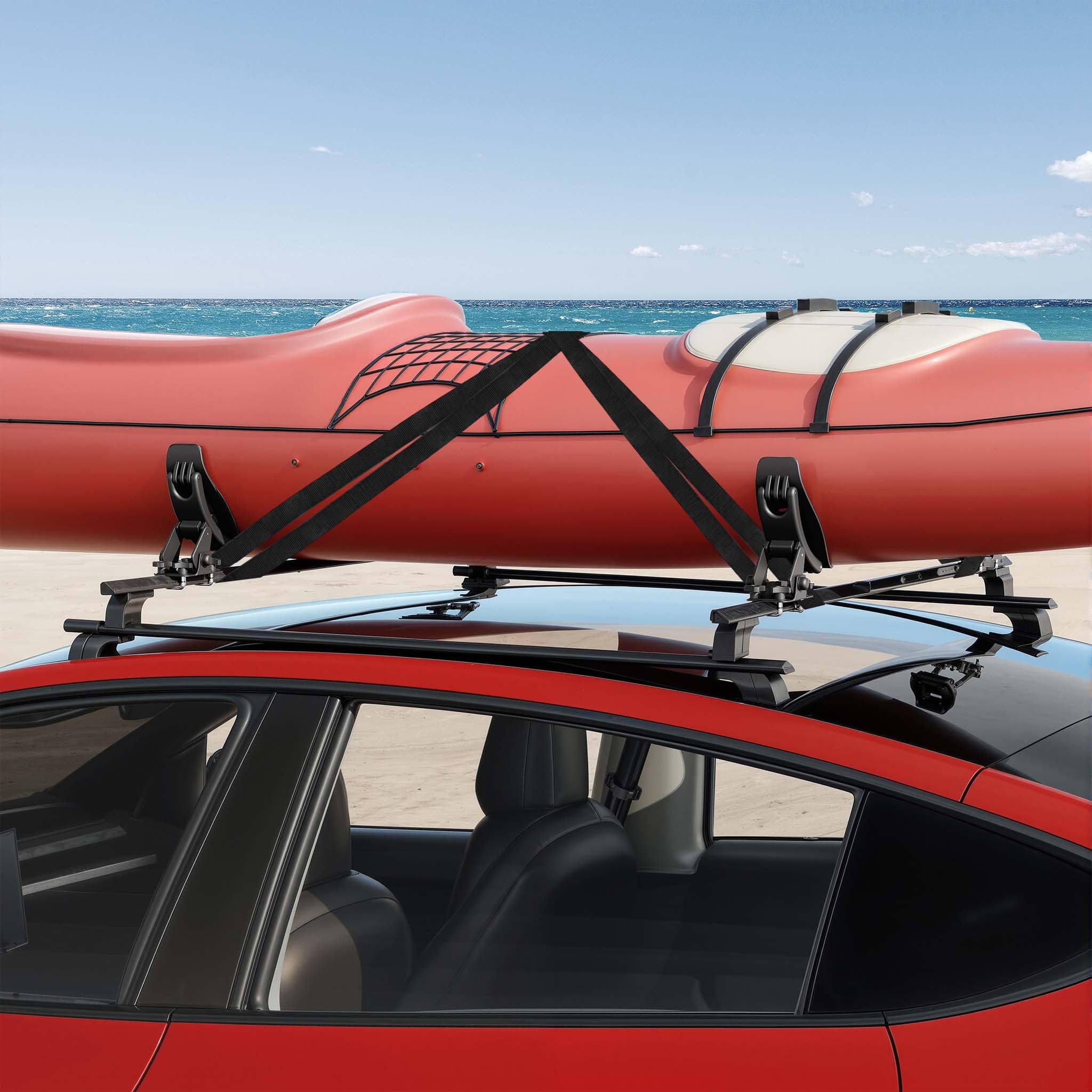 Wiltec staffe portakayak auto 70 kg con cinghie