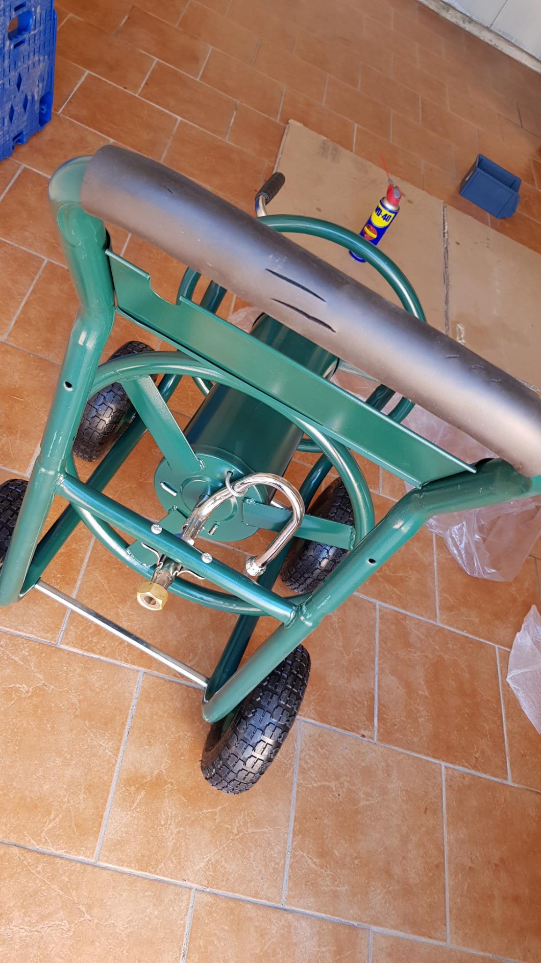 Wiltec carrello avvolgitubo 16 mm max 76 m ruote 25cm