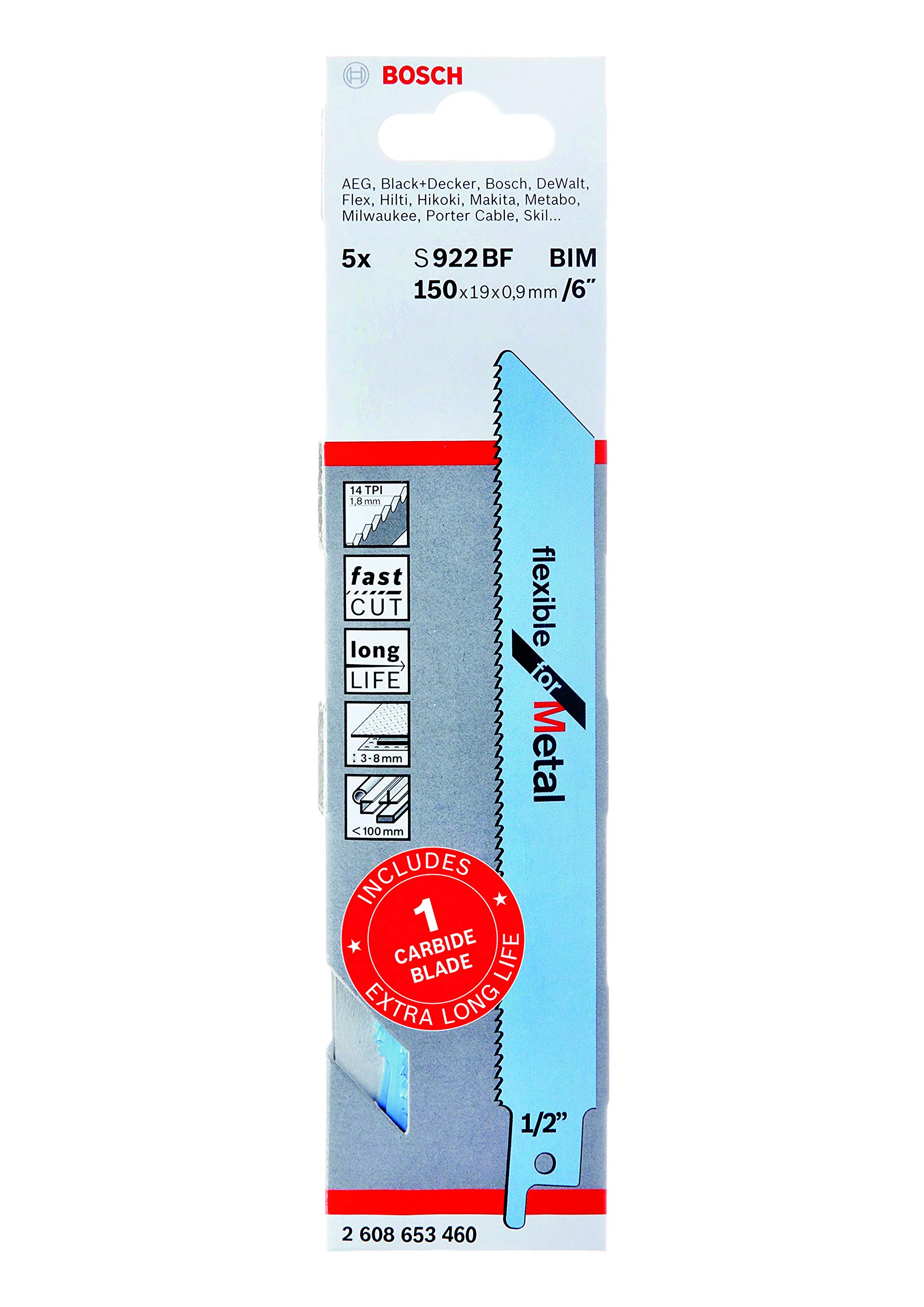 Bosch Professional Endurance Set Lame Metallo 6 Pezzi