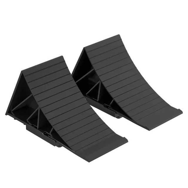 Wiltec Cunei Bloccaruota 2pz HDPE 1,6T 220x90x110mm Staffa