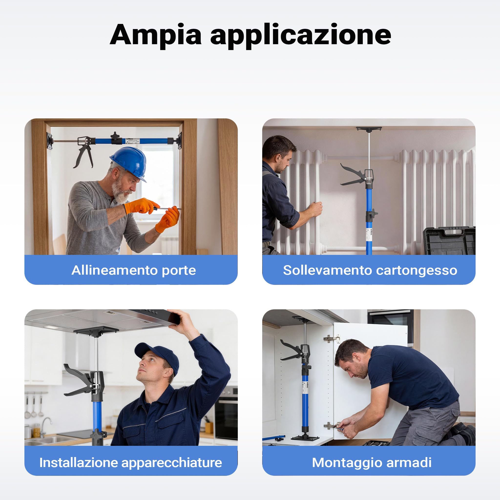 Wiltec Tenditori Controtelai Set 3 Pezzi 51-113 cm 30 kg