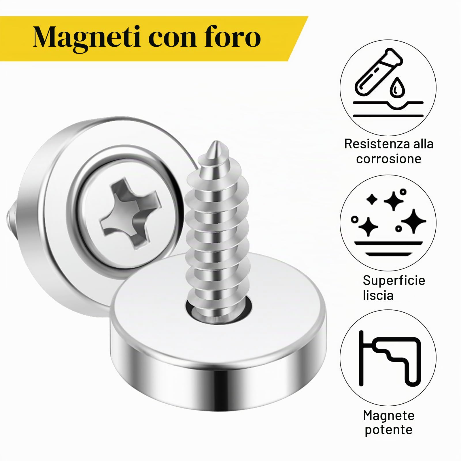 Wzone magneti neodimio 10x3 mm 40 pezzi N52