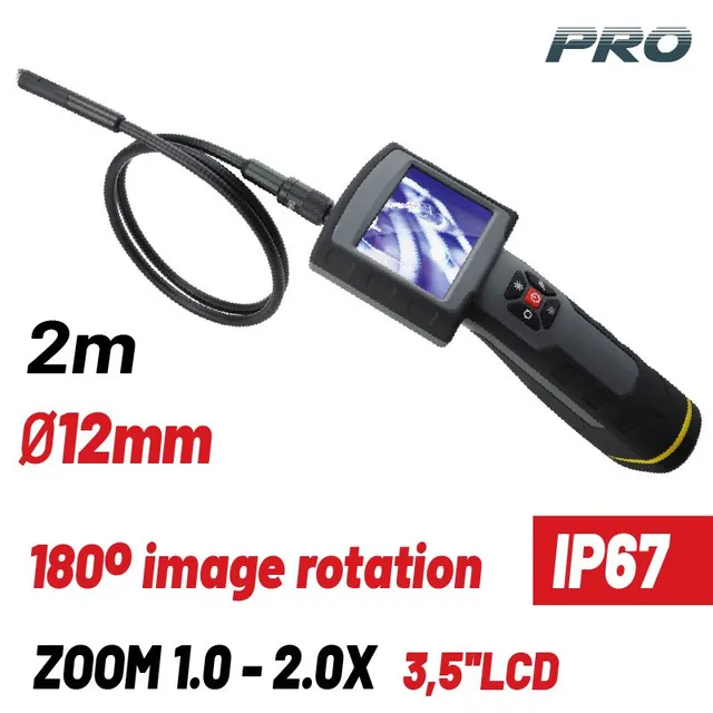 Bormann Telecamera Ispezione LCD 3,5" Sonda 2m 640x480