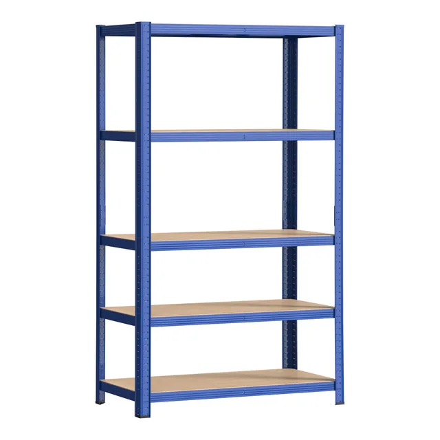 Wiltec Scaffale Carichi Pesanti Blu 120x60x204 cm 5 Ripiani