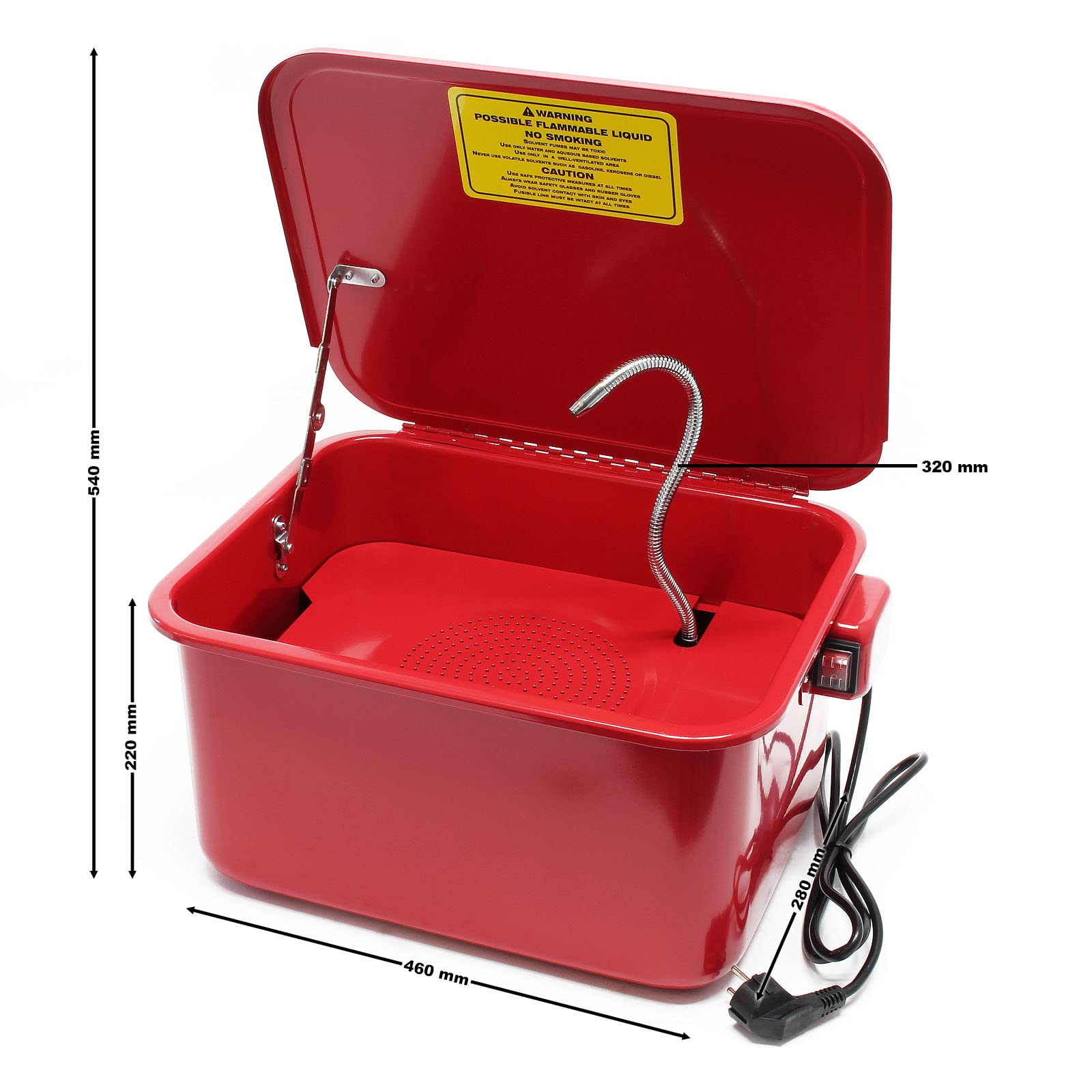 Wiltec Vasca Lavapezzi Officina 13 L Acciaio 15 l/min