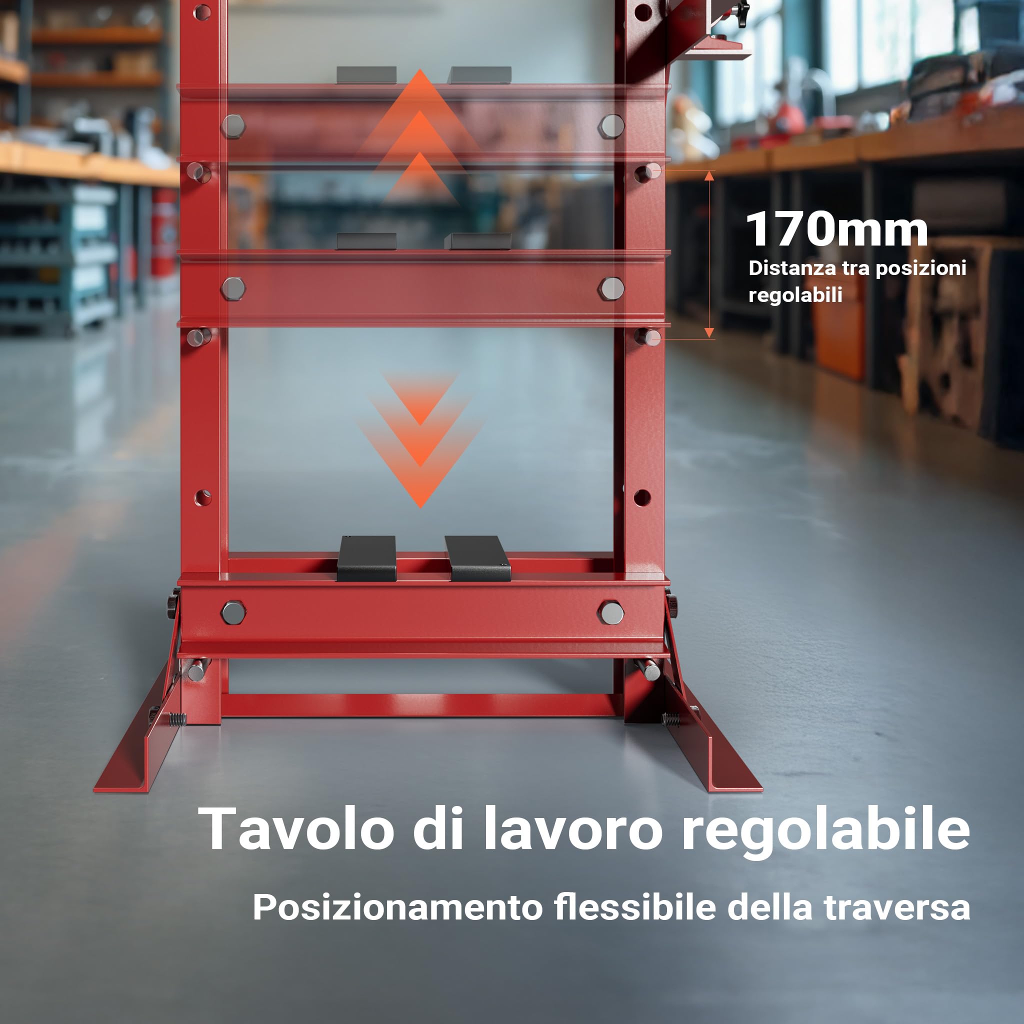 Wiltec pressa idraulica officina 12t con manometro