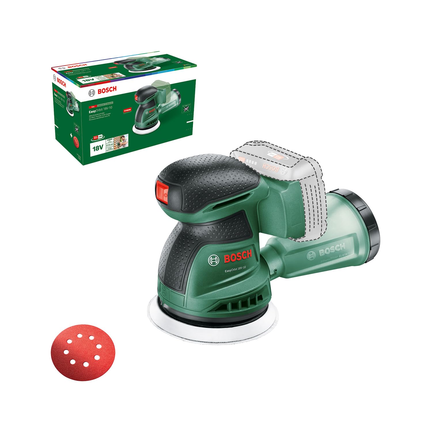 Bosch EasyOrbit 18V-10 Levigatrice 125mm Kit 2.0Ah