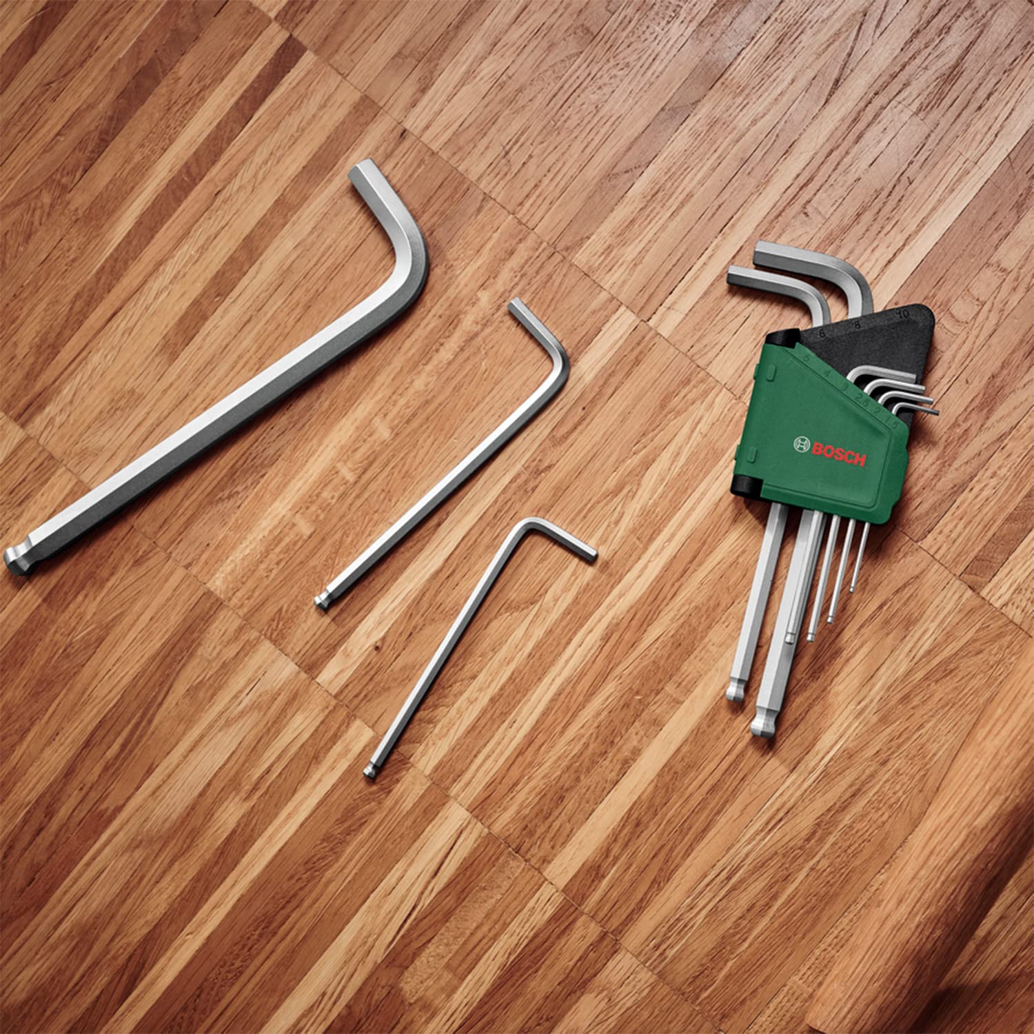 Bosch Set Chiavi a Brugola 9 Pezzi Testa a Sfera