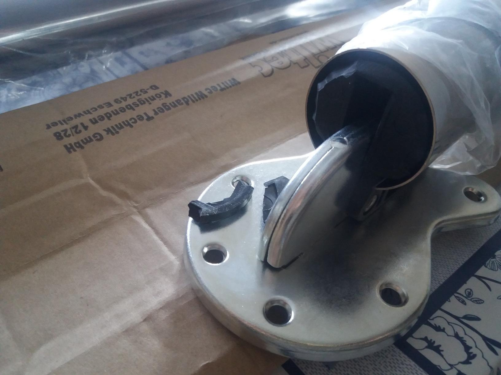 Wiltec Set 4 Gambe Tavolo Acciaio Nichel 1100mm Ø60