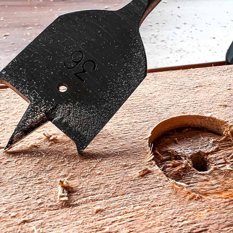 Bormann punta piatta legno 36mm attacco 1/4"