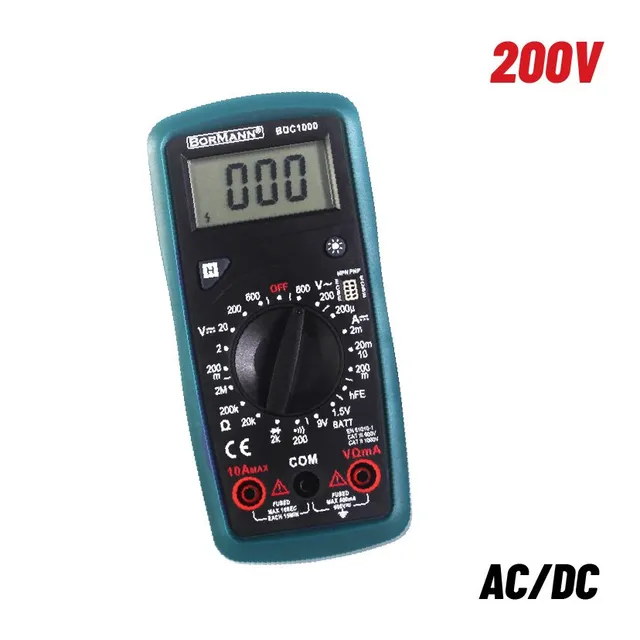 Bormann AC/DC 200V multimetro digitale polymeter