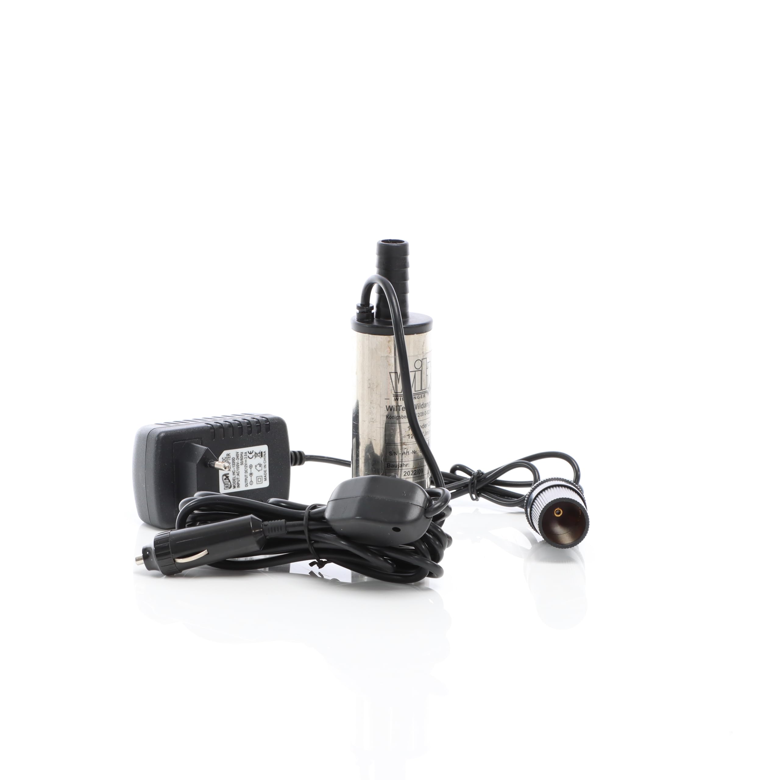 Wiltec pompa 12 V acqua diesel 12 l/min bianca a immersione